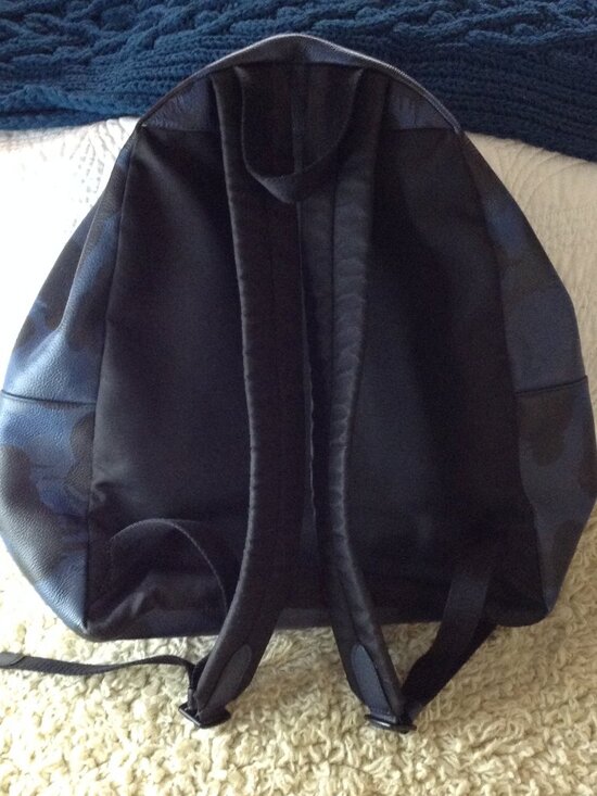 Coach Modern Blue/Black UNISEX Camo Authenticated Backpack Campus/West style main image 9
